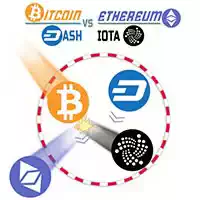 BITCOIN vs ETHEREUM DASH IOTA captura de tela do jogo