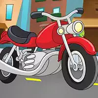 Cartoon-Motorrad-Puzzle