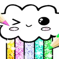 Kawaii Coloring Book Glitter - Зурах Ном