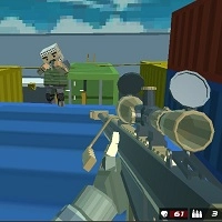 Schiet Bloky Combat SWAT GunGame Overleving schermafbeelding van het spel