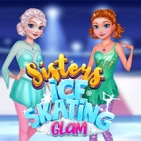 sisters_ice_skating_glam Խաղեր