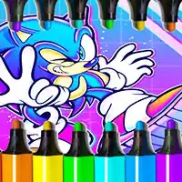 Jogo de Colorir do Sonic captura de tela do jogo