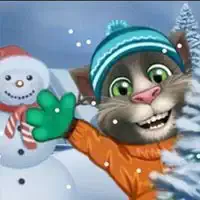 talking_tom_playing_snowballs গেমস