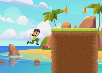 Ben 10 Island Run schermafbeelding van het spel