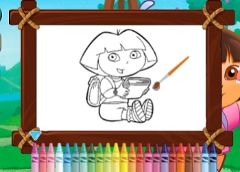 Dora The Explorer 4 Coloring រូបថតអេក្រង់ហ្គេម