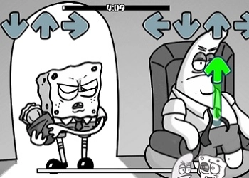 FNF 失落的海绵宝宝动画剧本 游戏截图