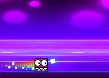 Geometrische Neon Dash Regenboog schermafbeelding van het spel