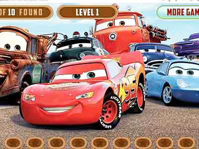 Lightning Mcqueen Hidden თამაშის სკრინშოტი