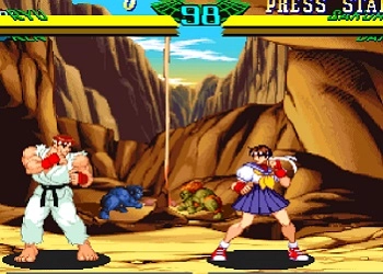 Marvel Super Heroes Gegen Street Fighter Spiel-Screenshot