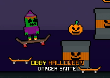 Obby Halloween Аюулын Тэшүүр тоглоомын дэлгэцийн агшин